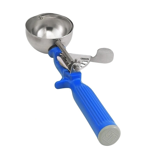VOLLRATH STAINLESS STEEL SIZE 16 DISHER - BLUE HANDLE, 1 - 1  EA