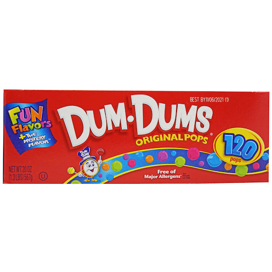 Dum Dums Original 18/120 ct. Display Boxes Non Display Case