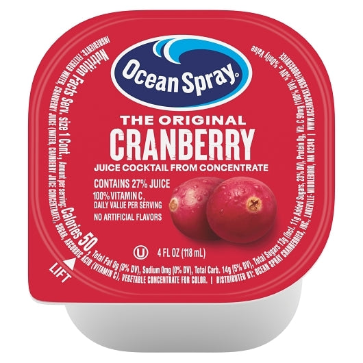 OS COCKTAIL CRANBERRY JUICE, 4Z, 48CT