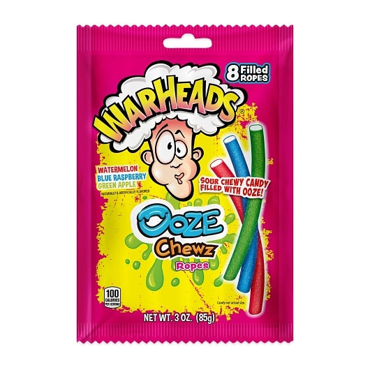 WARHEADS OOZE CHEWZ ROPES PEG BAG, 12 - 3 OZ