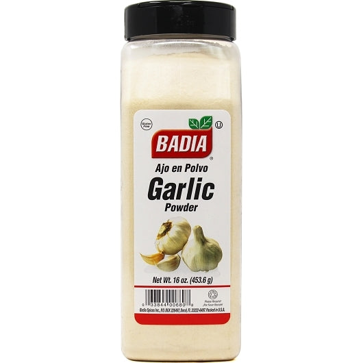 BADIA GARLIC POWDER, 6 - 16 OZ