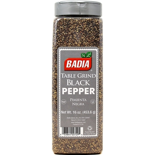 BADIA BLACK PEPPER TABLE GRIND ROLLERMILL, 6 - 16 OZ