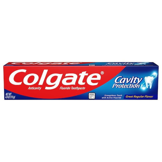 COLGATE CAVITY PROTECTION GREAT REGULAR FLAVOR TOOTHPASTE, 4 - 6 - 4 OZ