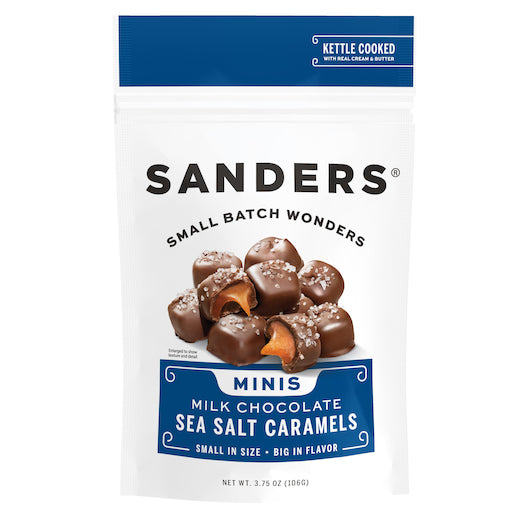 SANDERS MILK CHOCOLATE SEA SALT CARAMEL MINI BITES, 12 - 45 OZ