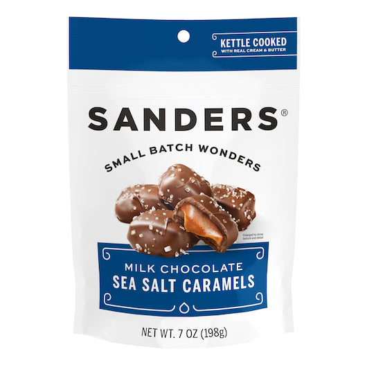 SANDERS MILK CHOCOLATE SEA SALT CARAMEL, 6 - 7 OZ