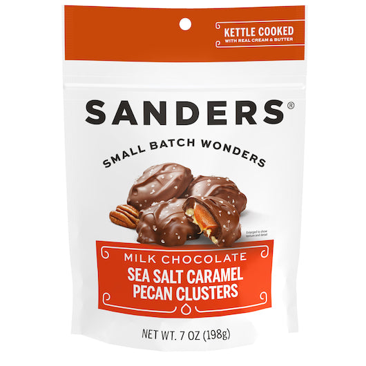 SANDERS MILK CHOCOLATE PECAN CARAMEL CLUSTER,6 - 7 OZ