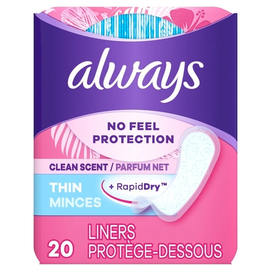 ALWAYS REGULAR THIN PANTILINER SCENTED, 24 - 20 CNT