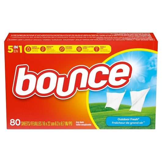 BOUNCE BOUNCE DRYER SHEETS OUTDOOR FRESH, 9 -80 CNT
