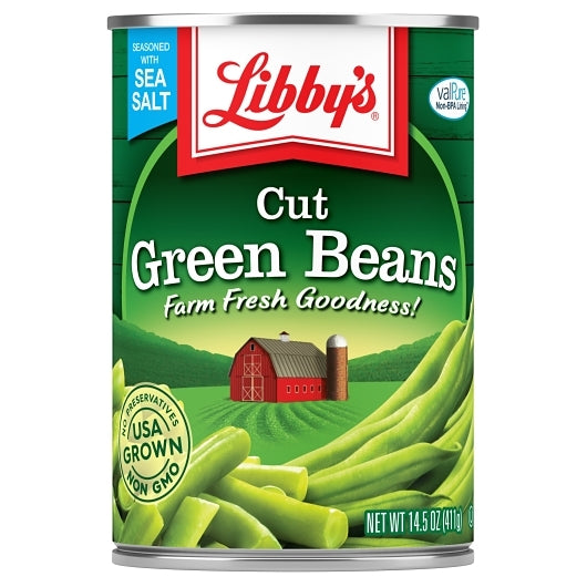 LIBBY'S CUT GREEN BEANS, 24 - 14.5 OZ
