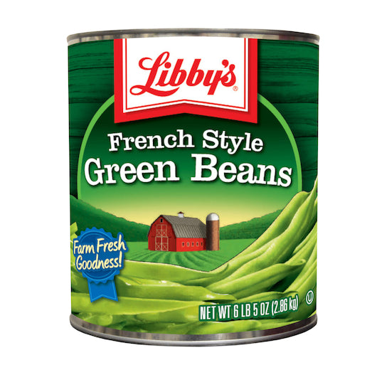 LIBBY'S FRENCH STYLE GREEN BEANS, 6 - 101 OZ