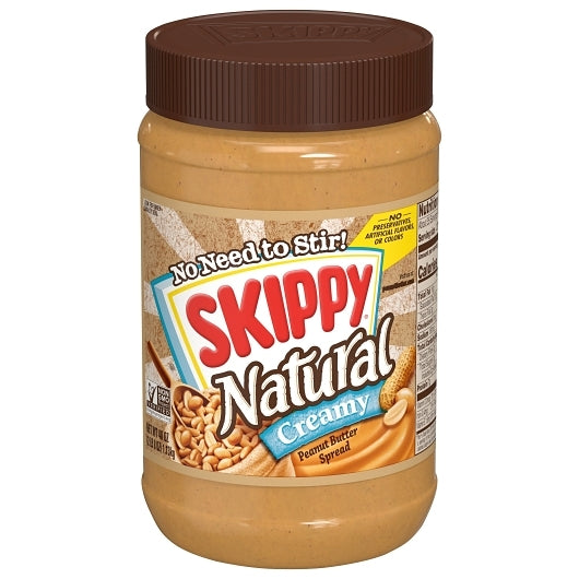 SKIPPY CREAMY GLUTEN FREE PEANUT BUTTER, 8 - 40 OZ