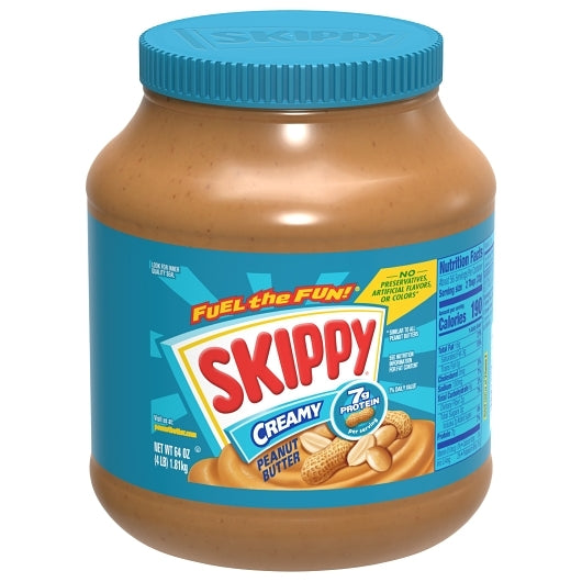 SKIPPY CREAMY PEANUT BUTTER, 6 - 64 OZ