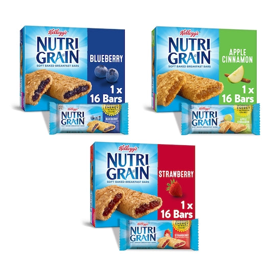 Kellogg's Nutri-Grain Cereal Bars Variety 20.8oz 3ct