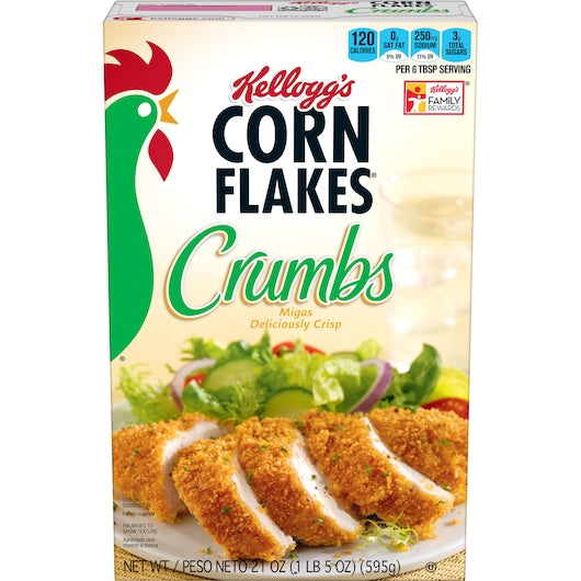 KELLOGG CORN FLAKES CRUMBS COATING, 12 - 21 OZ