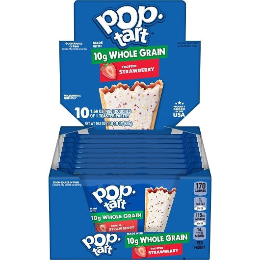 Kellogg's Pop-Tarts Whole Grain Frosted Strawberry 16.9oz 120ct