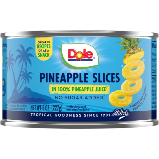 DOLE FANCY SLICED PINEAPPLE IN 100%