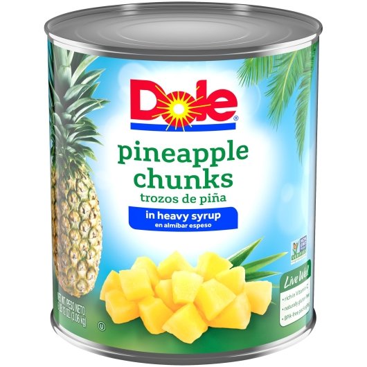 DOLE FANCY PINEAPPLE CHUNKS IN HEAVY SYRUP, 6- 106 OZ