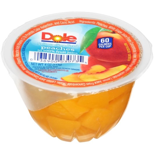 DOLE DICED PEACHES IN 100% JUICE, 36 - 4 OZ