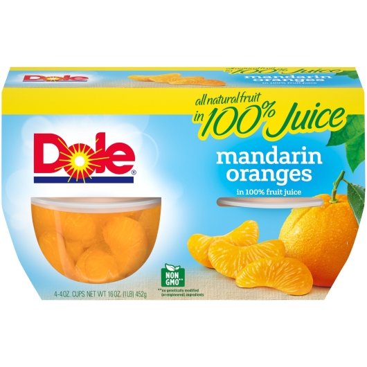 DOLE IN 100% JUICE MANDARIN ORANGES, 6 - 16  OZ