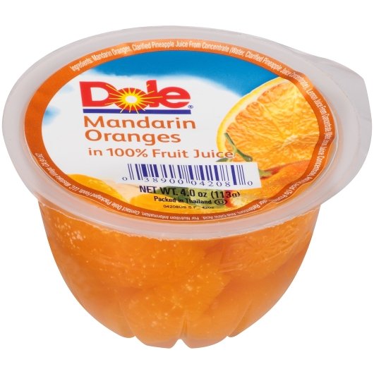 DOLE MANDARIN ORANGES SLICES IN JUICE, 36 - 4OZ