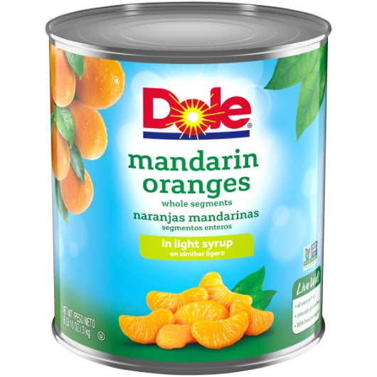 DOLE MANDARIN ORANGE IN LIGHT SYRUP, 6 - 106.187 OZ