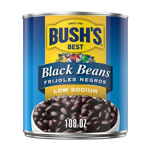Bush's Low Sodium Black Beans 6-108 oz