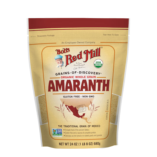 Bob's Red Mill Organic Amaranth Grain, one case of four 24oz pouches