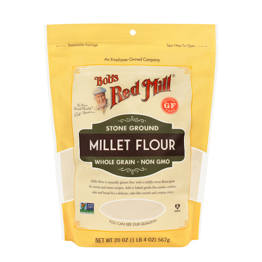 Bob's Red Mill Millet Flour, one case of four20oz pouches