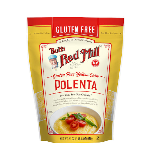 Bob's Red Mill Gluten Free Yellow Corn Polenta, one case of four 24oz pouches