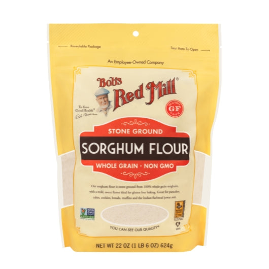 Bob's Red Mill Sorghum Flour, one case of four 22 oz. resealable pouches