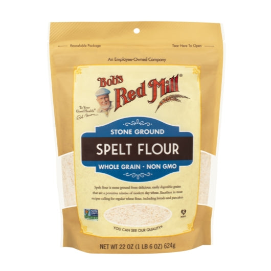 Bob's Red Mill Spelt Flour, one case of four 22oz pouches
