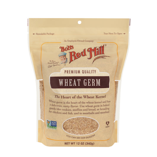 Bob's Red Mill Wheat Germ, one case of four 12oz pouches.