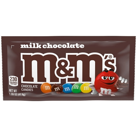 M&M'S MILK CHOCOLATE SINGLES DISPENSER 1.69 OUNCE 36 COUNT 9/CASE