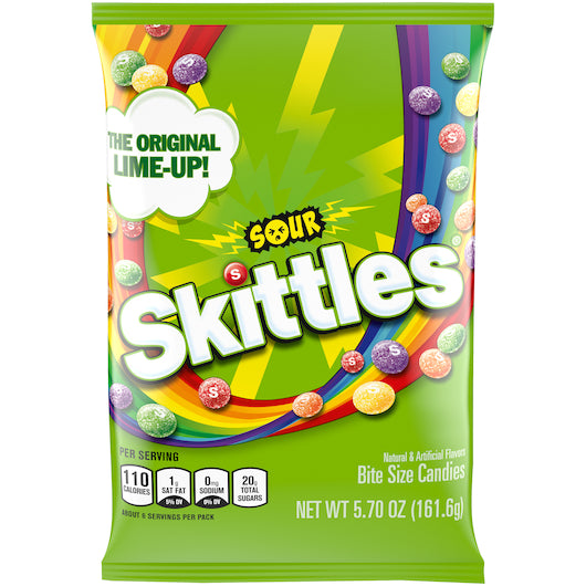 SKITTLES SOURS PEG PACK 5.7 OUNCE 12 PER CASE
