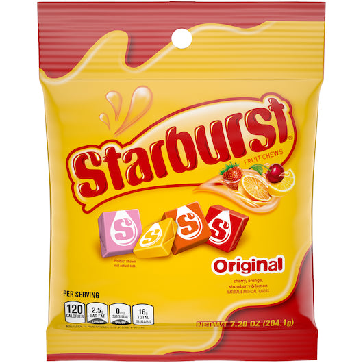 STARBURST ORIGINAL PEG PACK 7.2 OUNCES 12 PERCASE