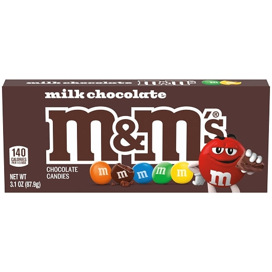 M&M'S MILK CHOCOLATE MOVIE BOX PACK 3.1 OUNCE12/CASE