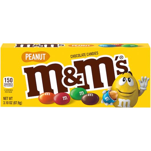 M&M'S PEANUT MOVIE BOX PACK 3.1 OUNCE 12/CASE