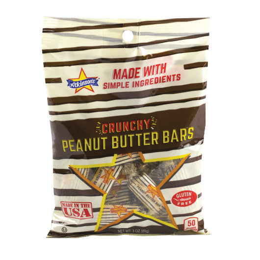 ATKINSON CANDY COMPANY  Peanut Butter Bar 3 OZ PEG BAG
