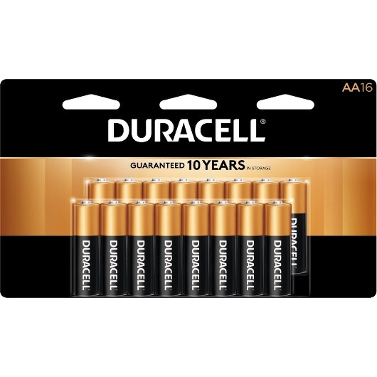 Duracell Coppertop AA Alkaline Batteries, 16 Pack