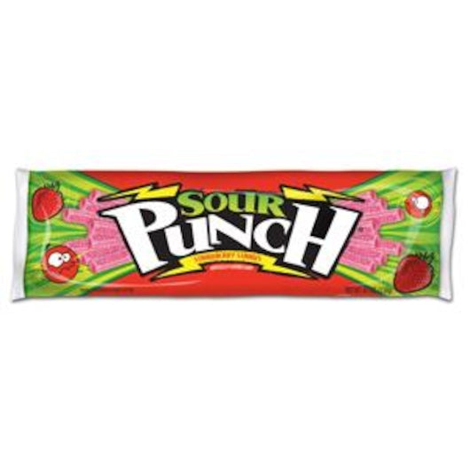 Sour Punch Straws Strawberry Case/Tray 24/4.5oz