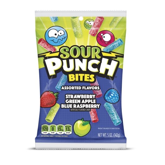 Sour Punch Bites Assorted Case/HB 12/5 oz