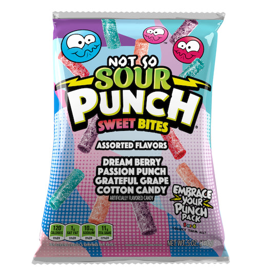 Sour Punch Sweet Bites Dream Berry (Blue Raz/Cherry/Lime) Passion Punch (Strawberry/Watermelon/Cocon