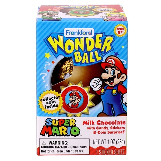 FRANKFORD CANDY WONDER BALL PRIZE MARIO, 12 -10 - 1 OZ