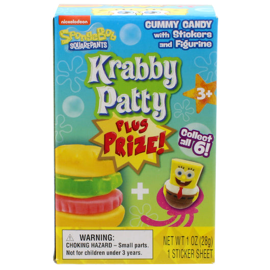 FRANKFORD CANDY KRABBY PATTY PLUS PRIZE GUMMYCANDY BOX, 12 - 8 - 1 OZ