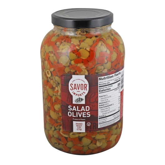 SAVOR IMPORTS BULK SALAD OLIVES, 4 - 1 GA