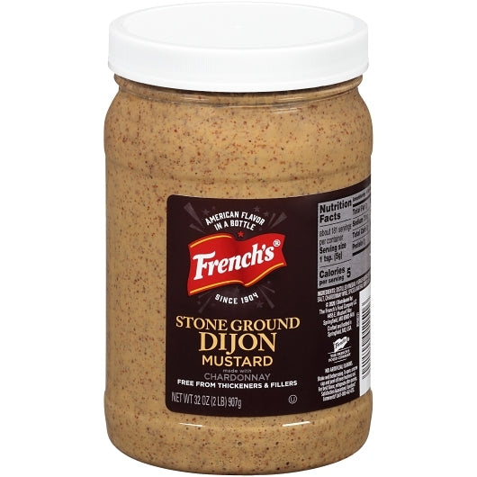 FRENCH'S STONE GROUND DIJON MUSTARD, 6 - 32 OZ