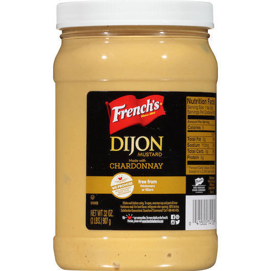FRENCH'S DIJON MUSTARD JAR, 6 - 32 OZ