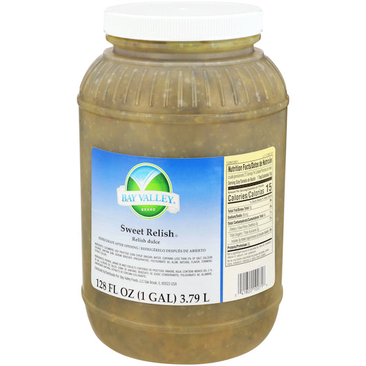 BAY VALLEY 1 GAL SWEET RELISH-CASE OF 4 .