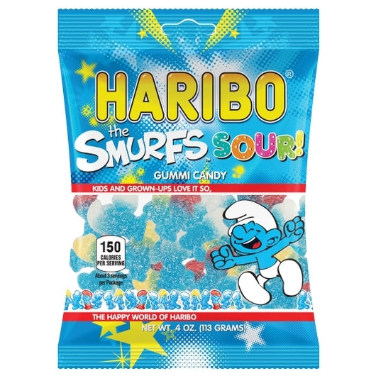 Haribo Confectionery Sour Smurfs 4 oz