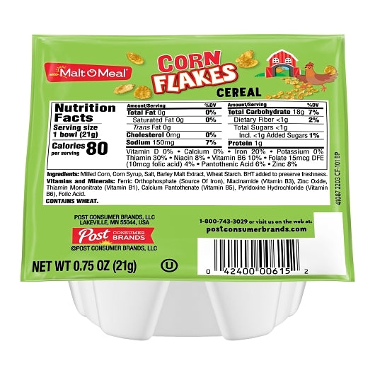 PSTFDSRV CORN FLAKES SS-BOWL-F